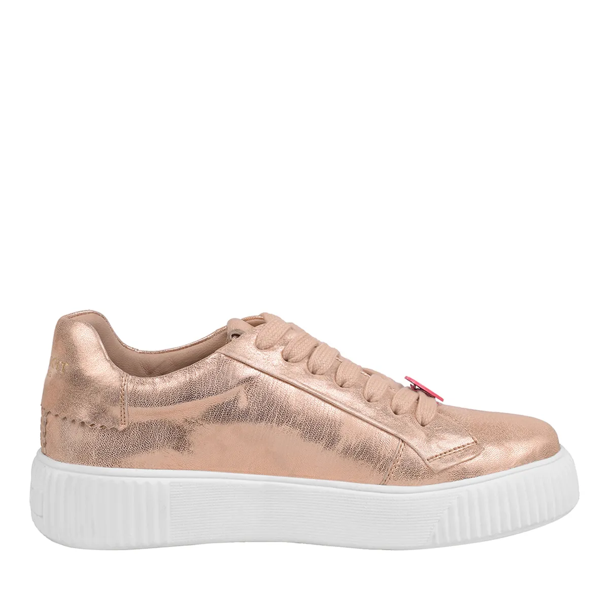 Metallic Leder Low-Top Sneaker