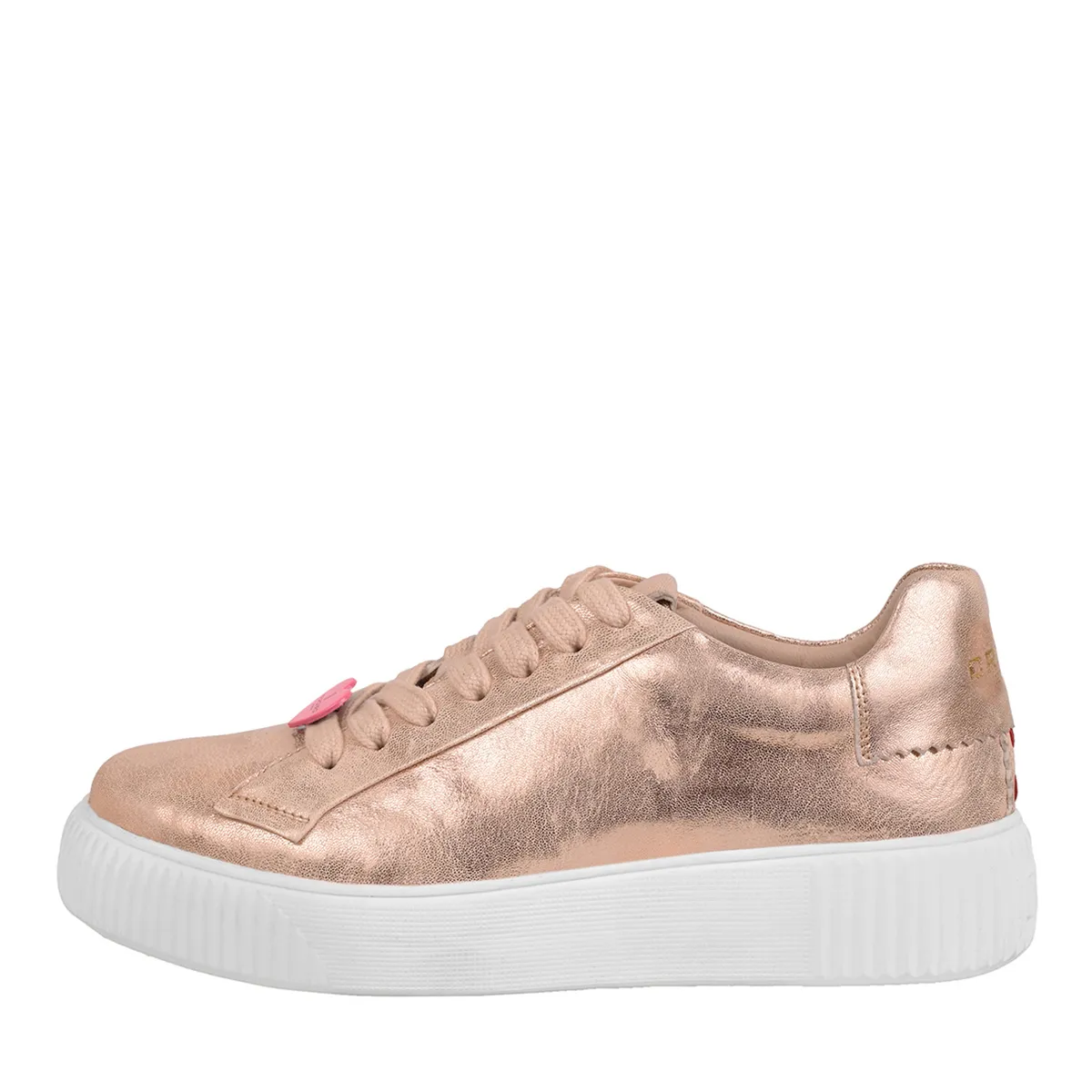 Metallic Leder Low-Top Sneaker