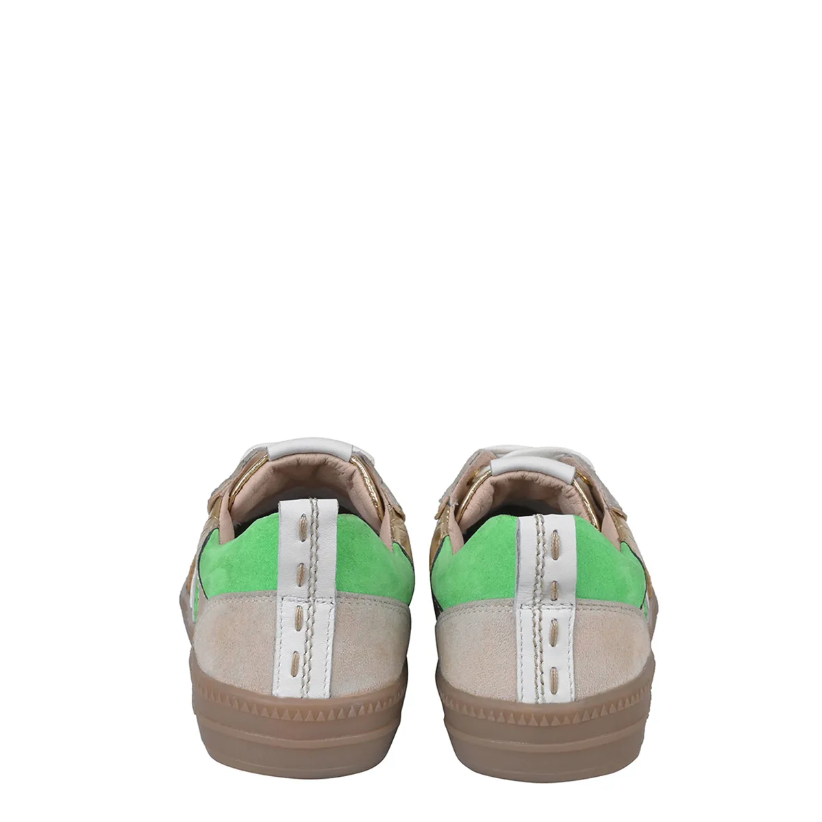 Goldener Retro-Sneaker aus Leder