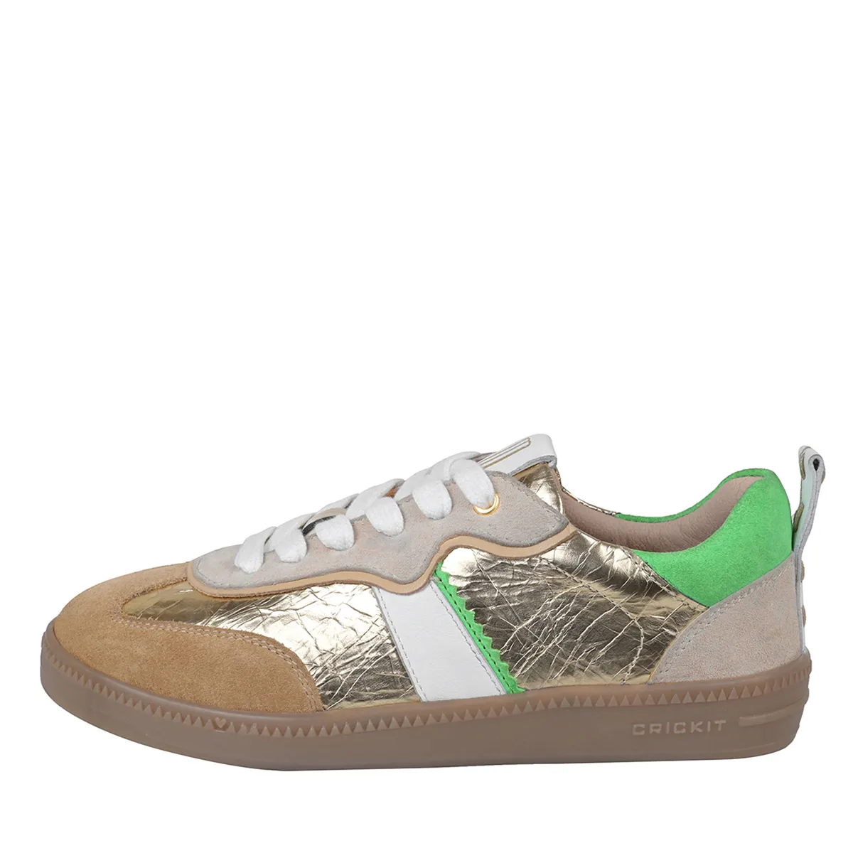 Goldener Retro-Sneaker aus Leder