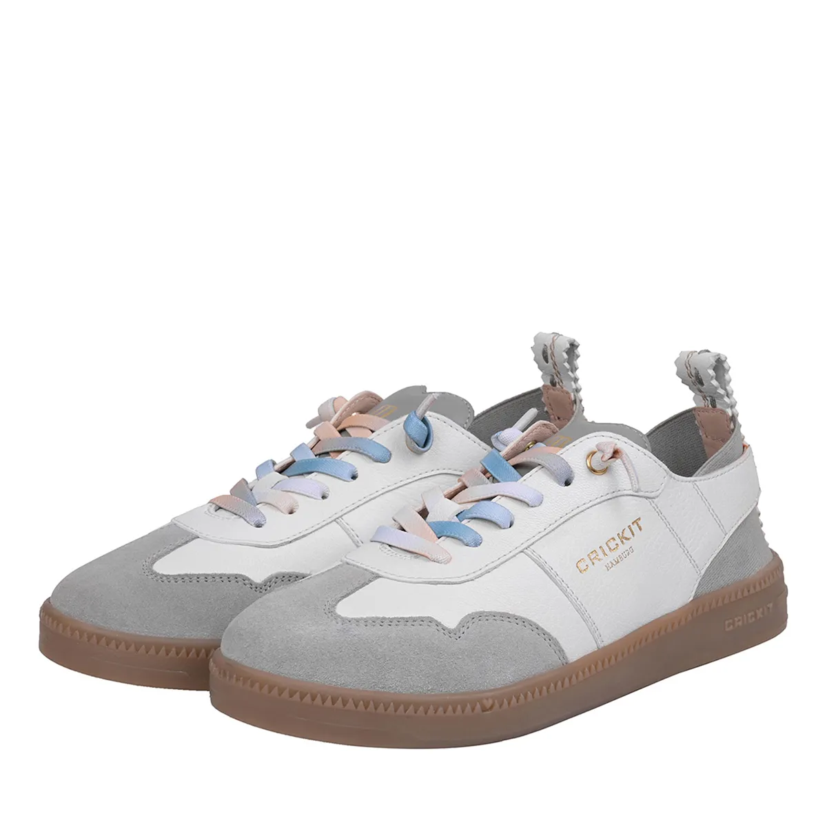 Lässige zweifarbige Low-Top-Sneakers