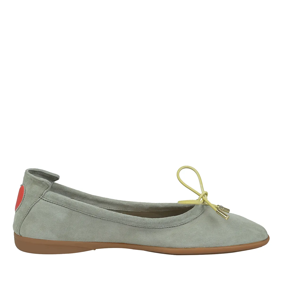 Bequeme Ballerinas aus Wildleder mit Schleife