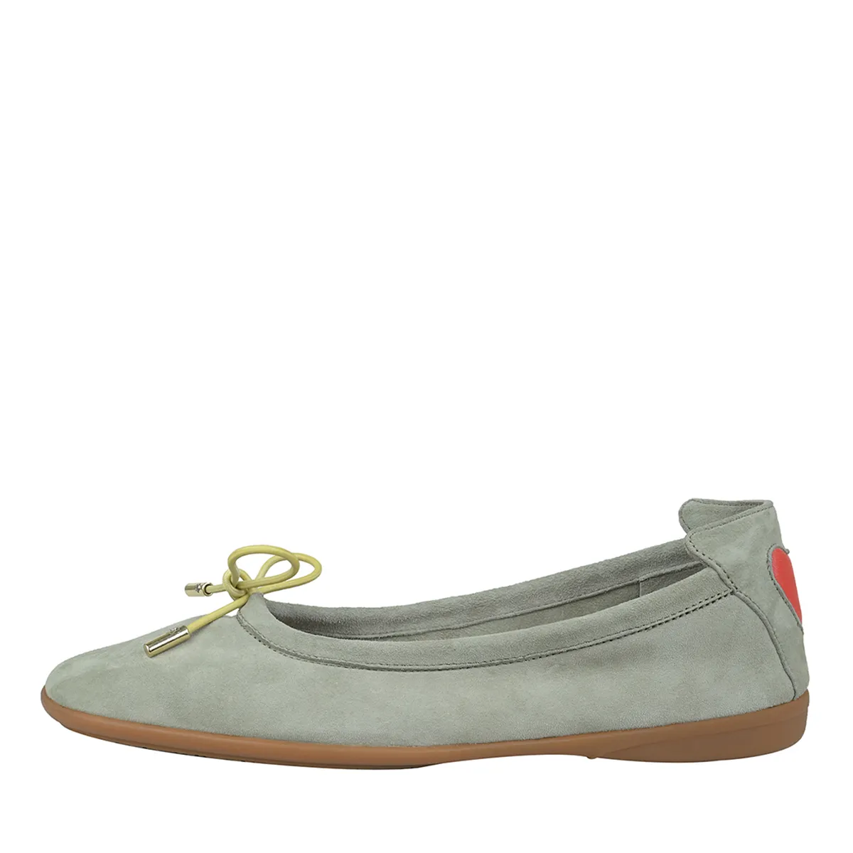 Bequeme Ballerinas aus Wildleder mit Schleife