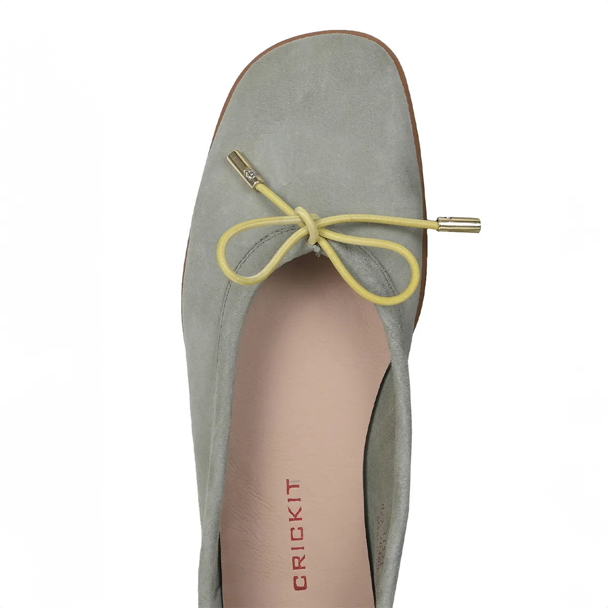 Bequeme Ballerinas aus Wildleder mit Schleife