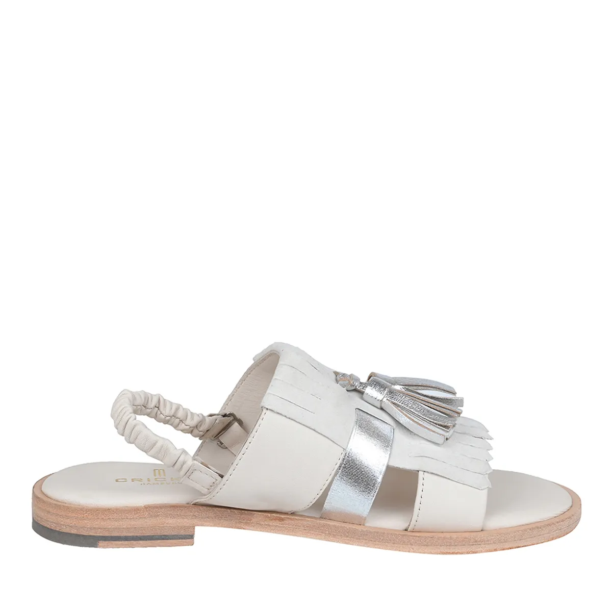 Ledersandalen mit Quasten und Slingback
