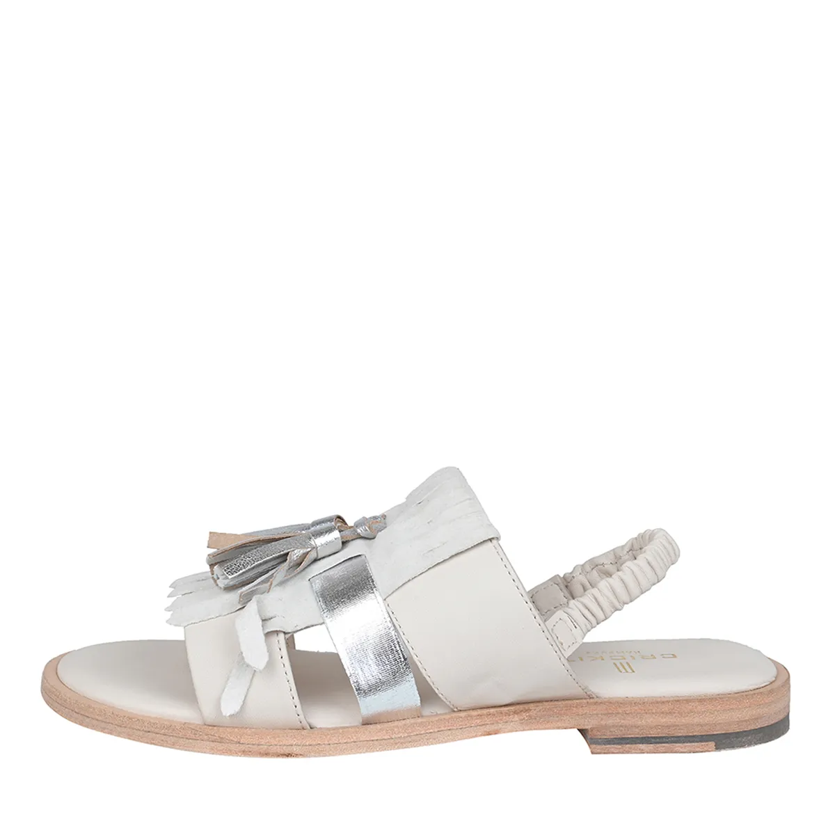 Ledersandalen mit Quasten und Slingback