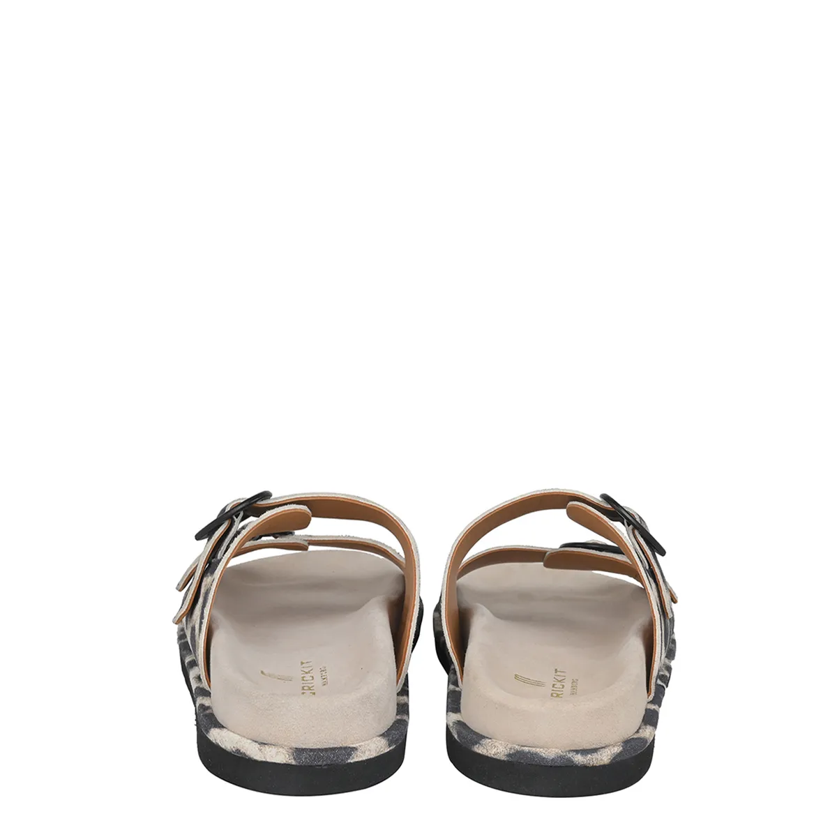 Doppelriemen Sandalen mit Leopardenmuster