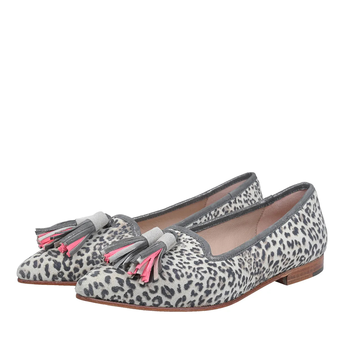 Ballerinas mit Leopardenmuster und Quaste
