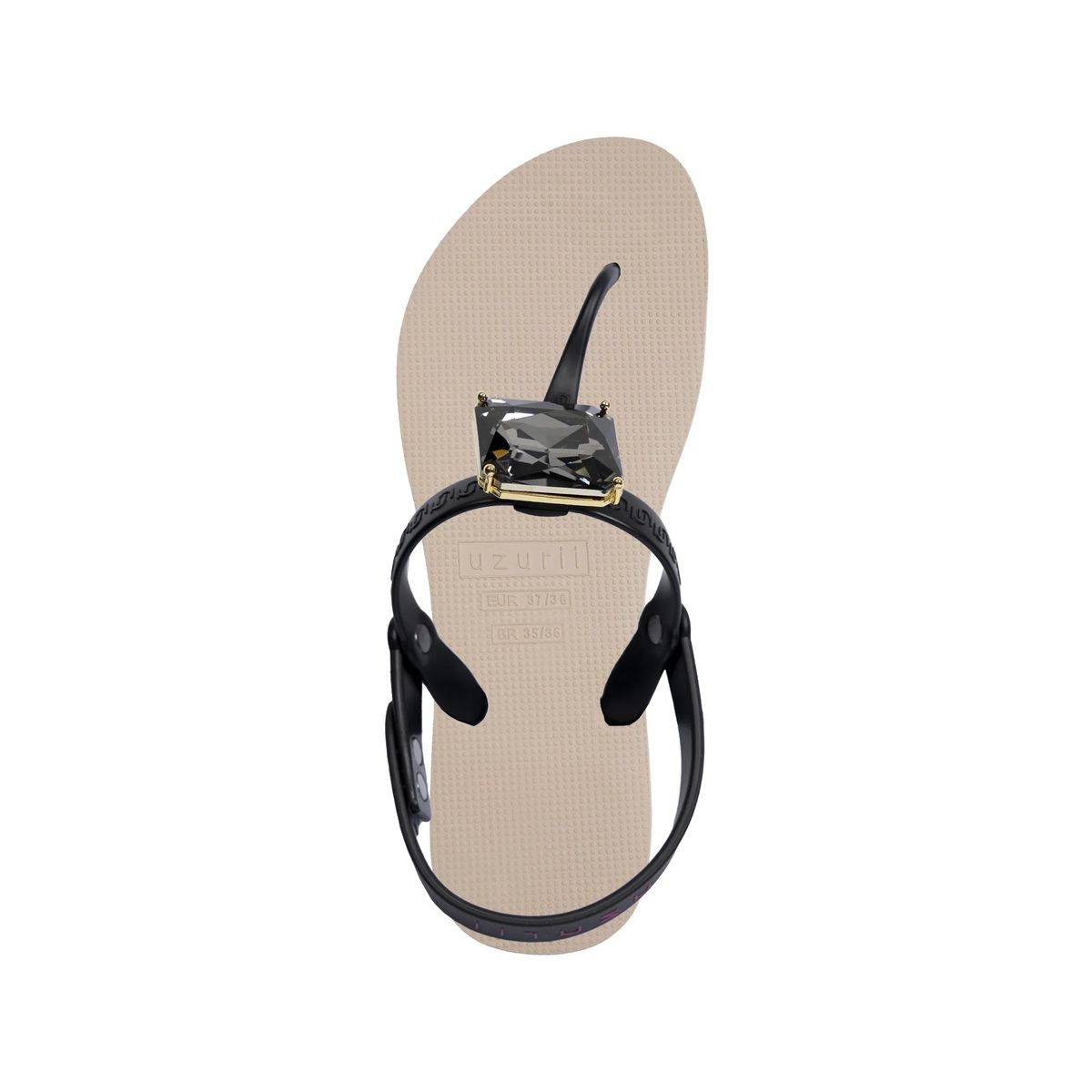 Verzierte Zehentrenner-Sandalen mit Knöchelriemen