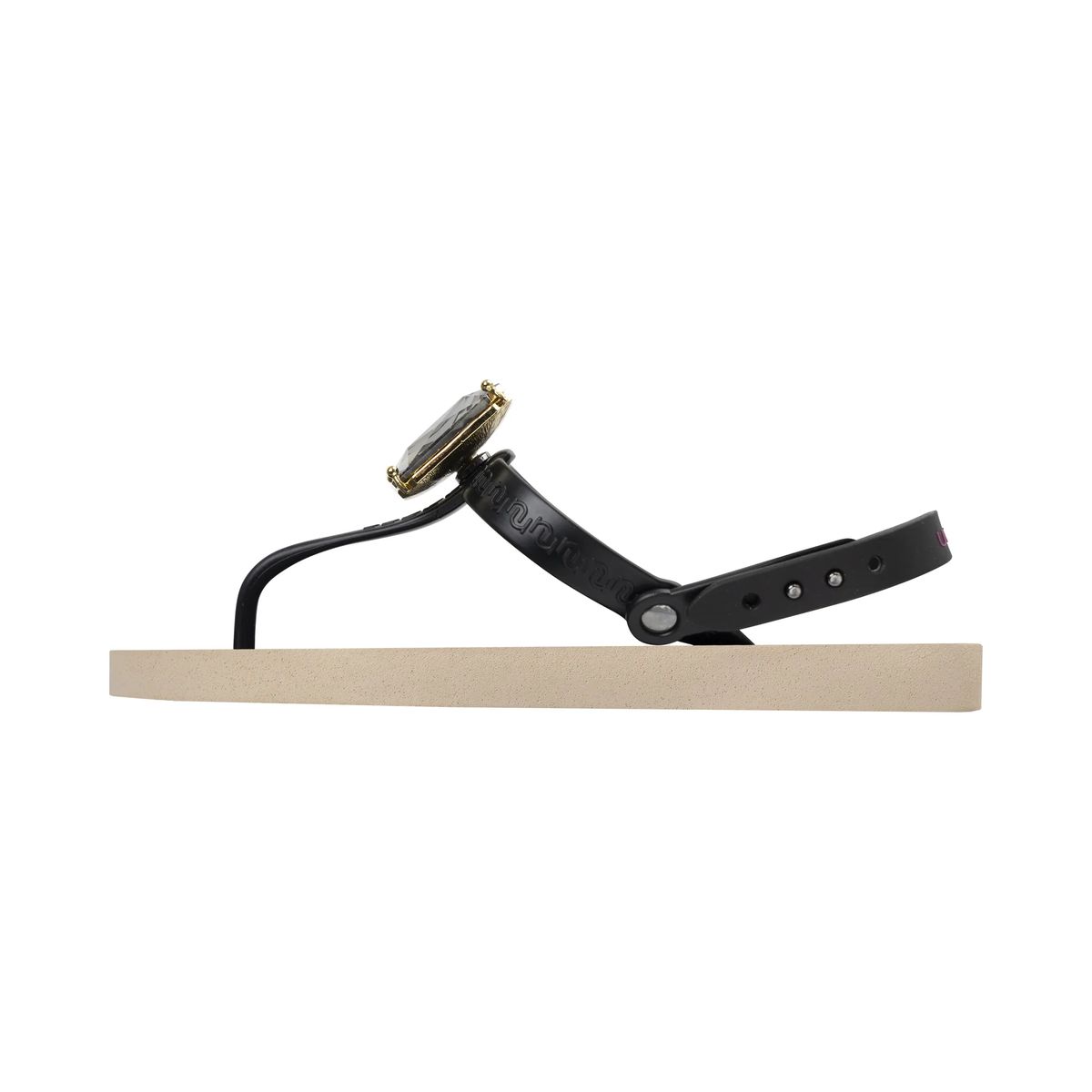 Verzierte Zehentrenner-Sandalen mit Knöchelriemen
