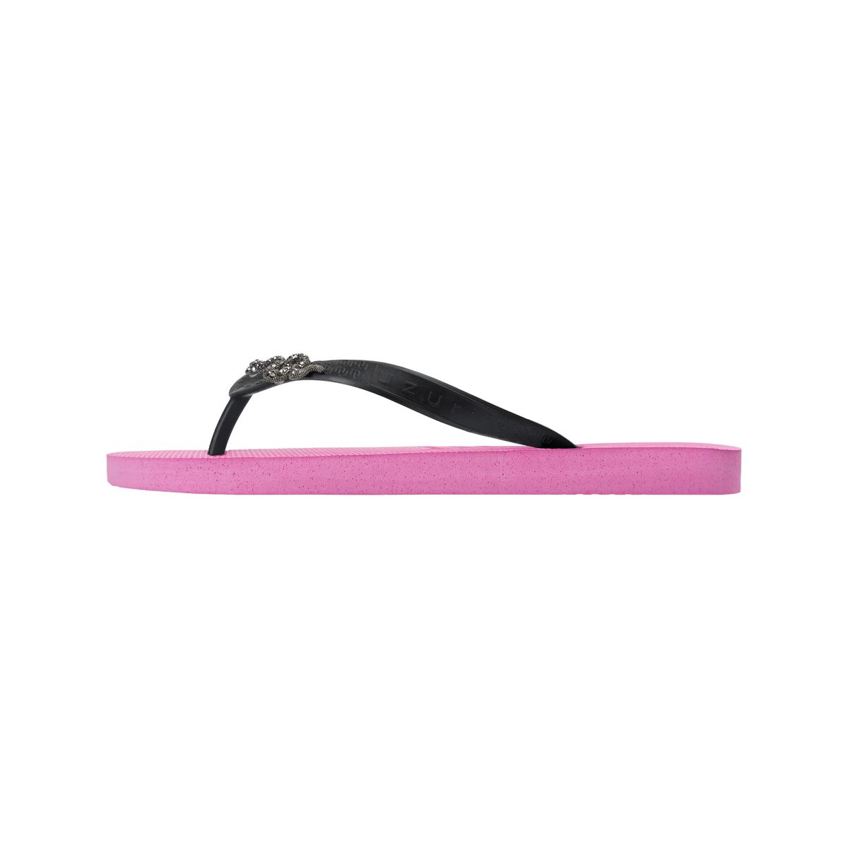 Strassverzierte Neonpinke Zehentrenner