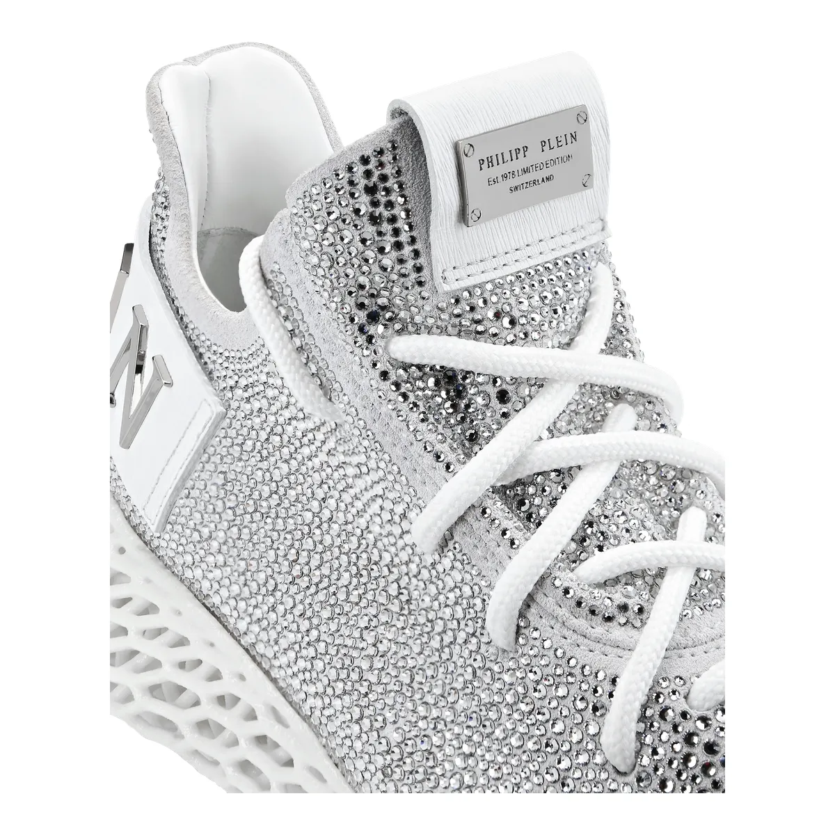 Skelett-Runner Sneaker mit Strasssteinen