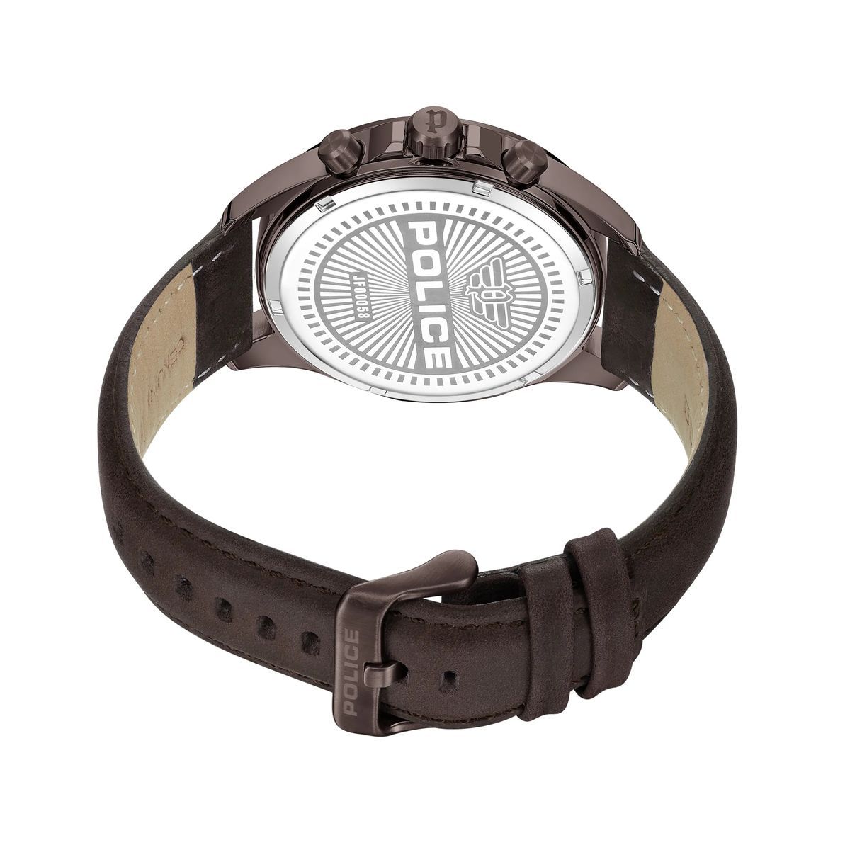 Moderne braune Multifunktionslederuhr