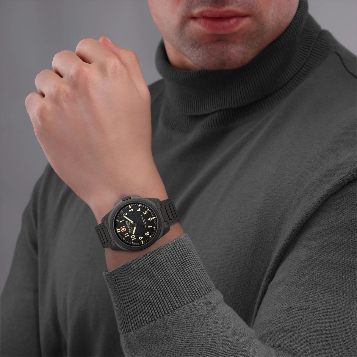 Schwarze Militärische Feld Uhr Unisex