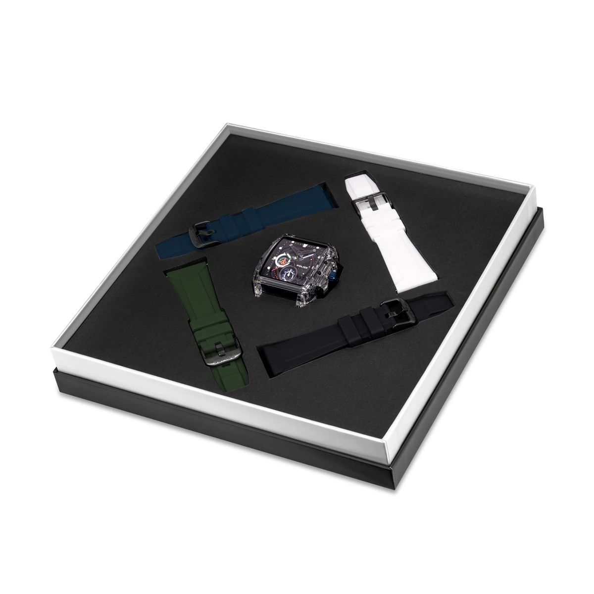 Quadratisches Multifunktions-Chronograph Uhrenset