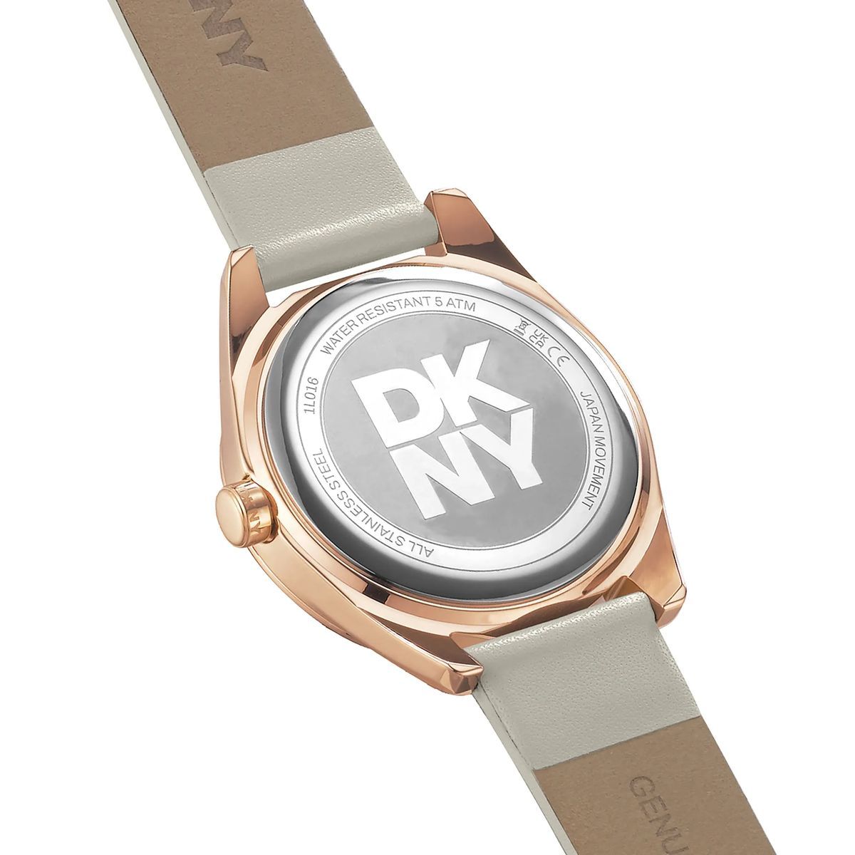 Minimalistische Logo-Uhr mit Lederarmband