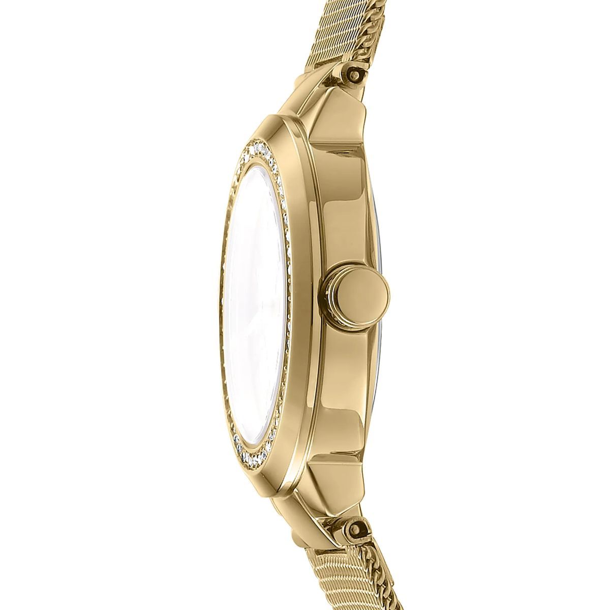 Elegante goldfarbene Damenarmbanduhr