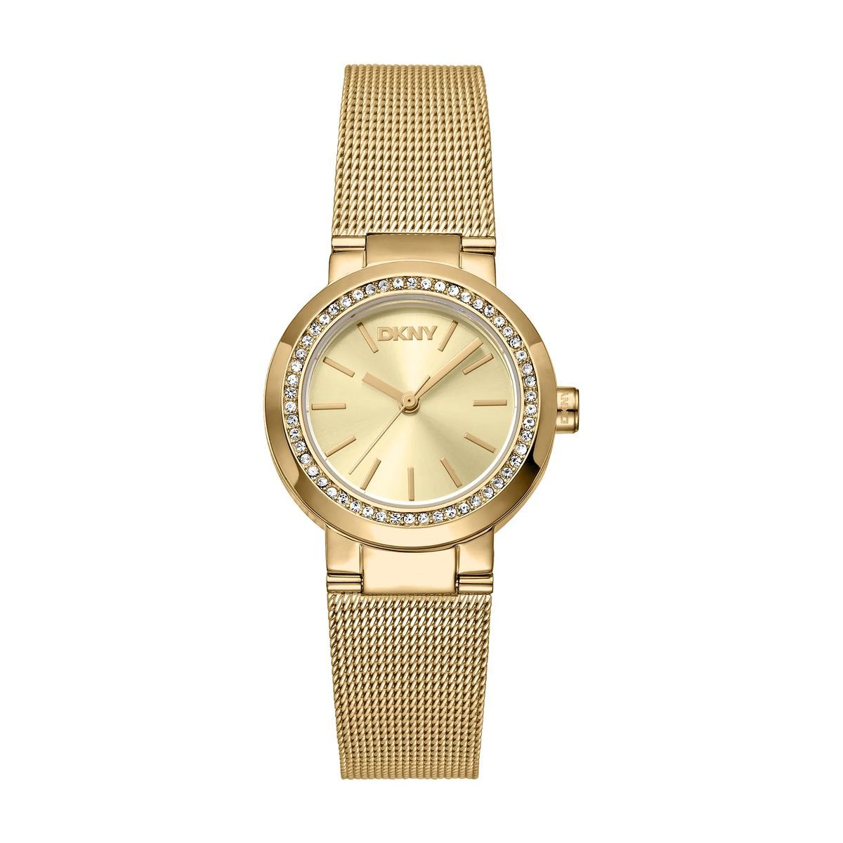 Elegante goldfarbene Damenarmbanduhr