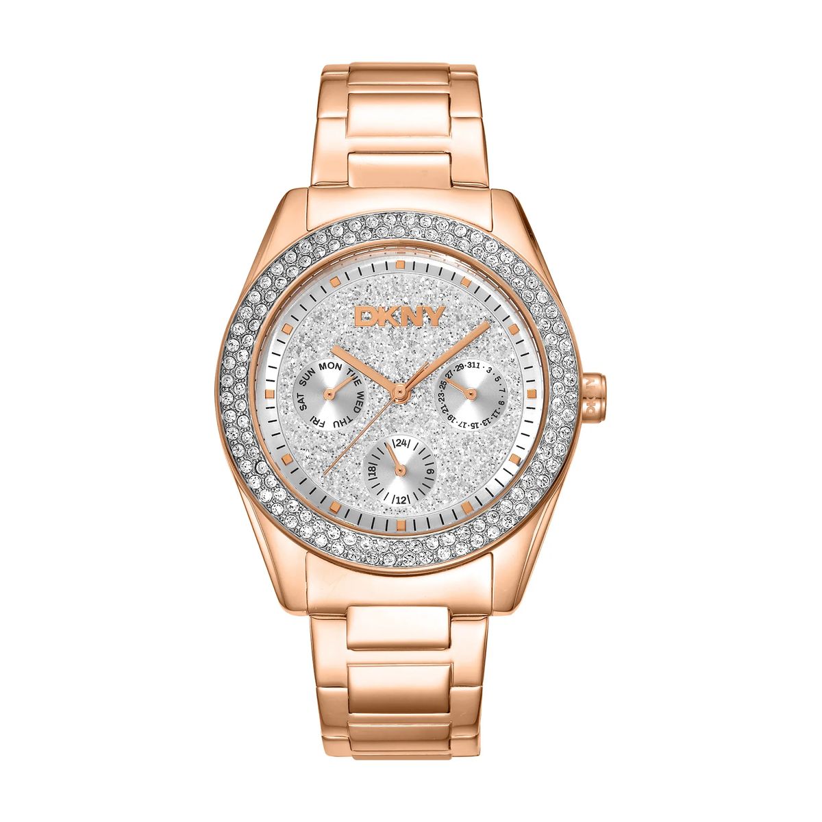 Multifunktions-Quartz-Uhr mit Strass
