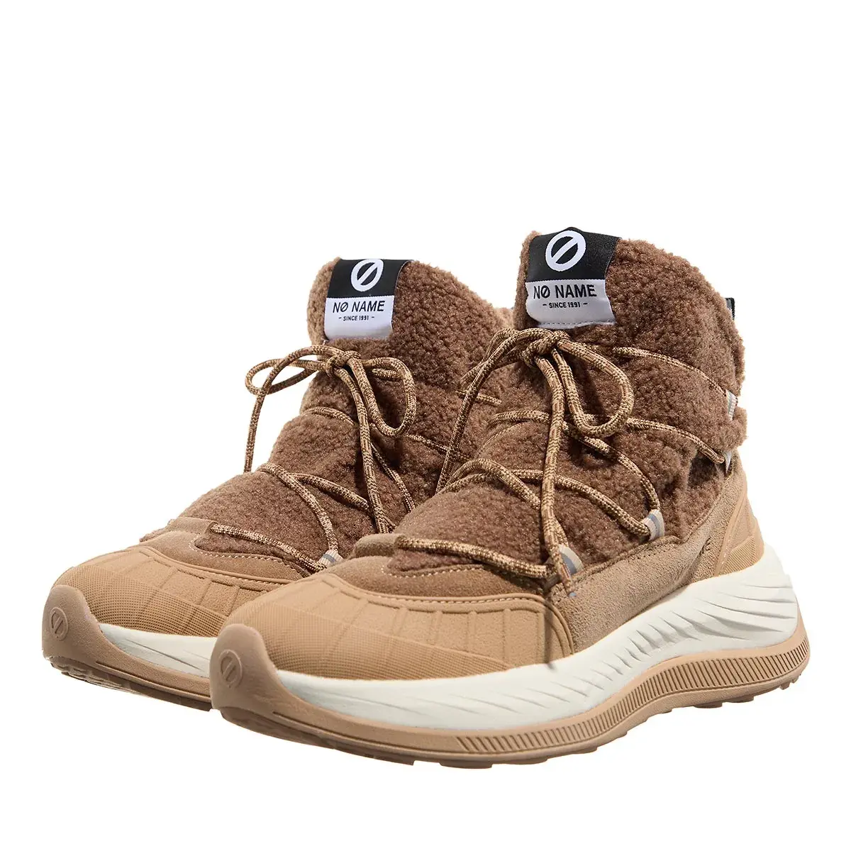 Flauschender High-Top Sneaker-Stiefel