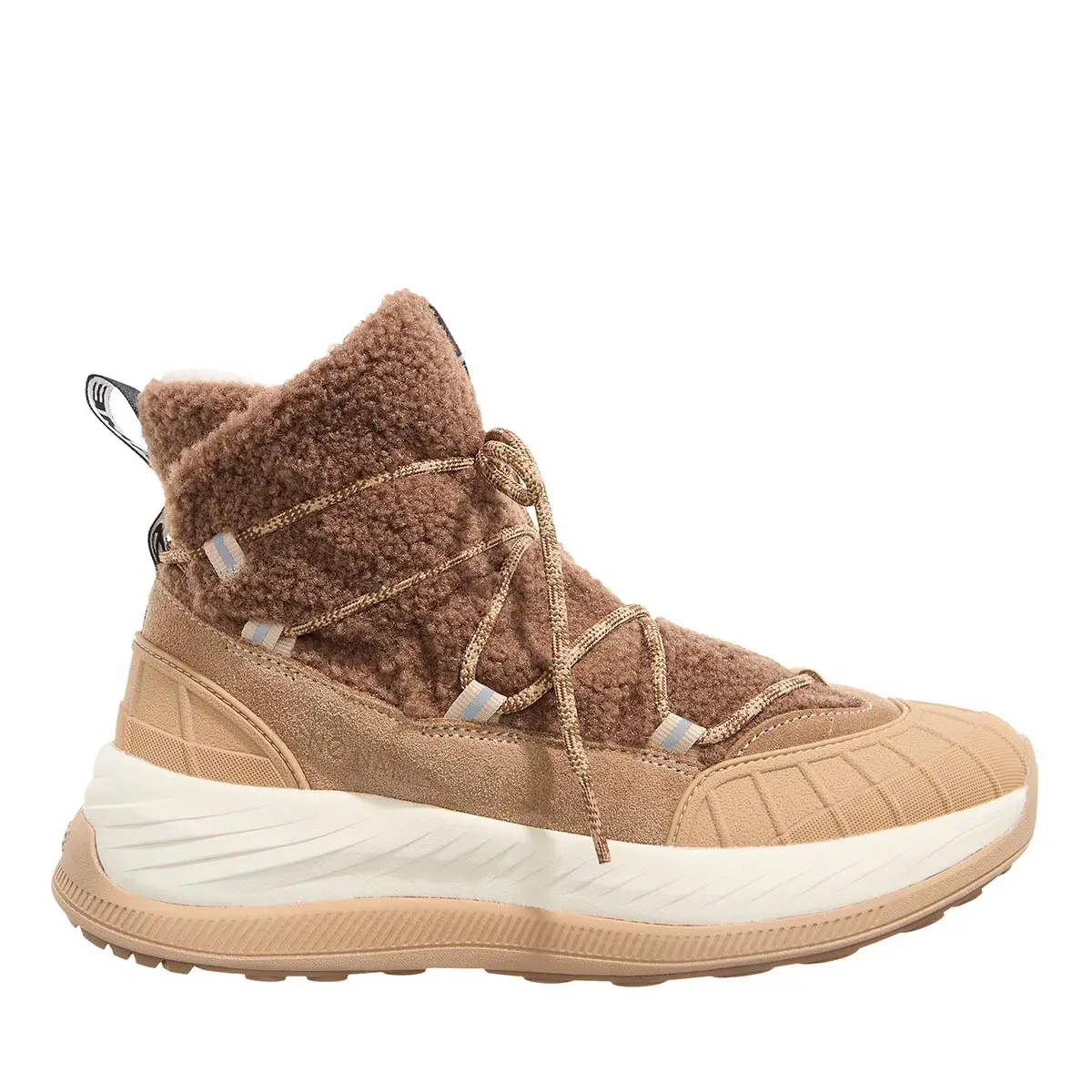 Flauschender High-Top Sneaker-Stiefel