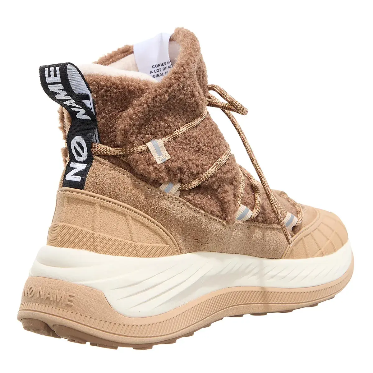 Flauschender High-Top Sneaker-Stiefel