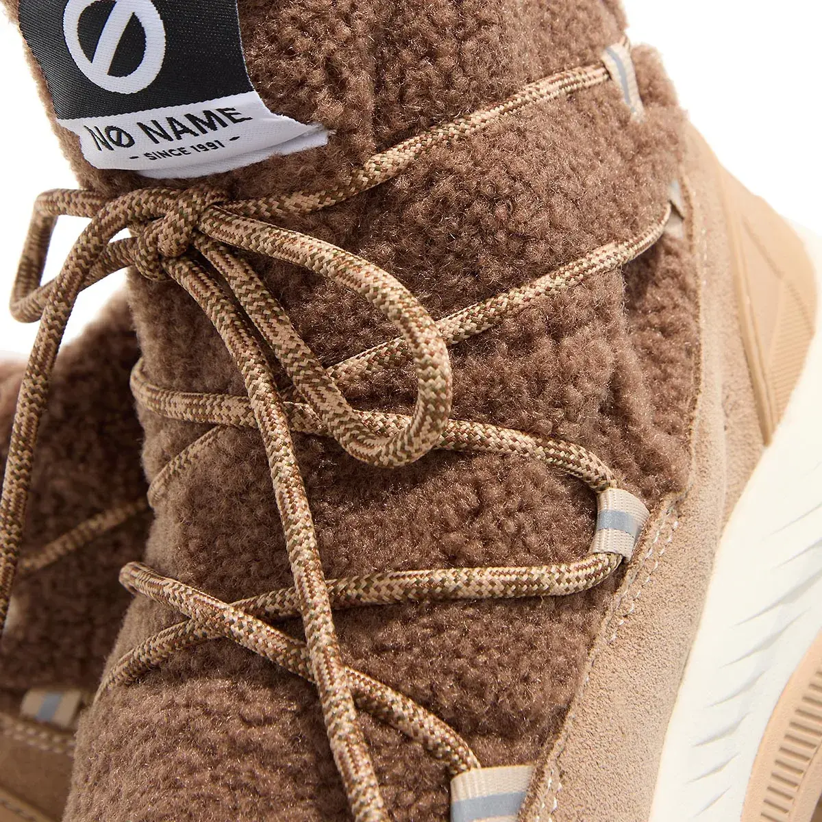 Flauschender High-Top Sneaker-Stiefel