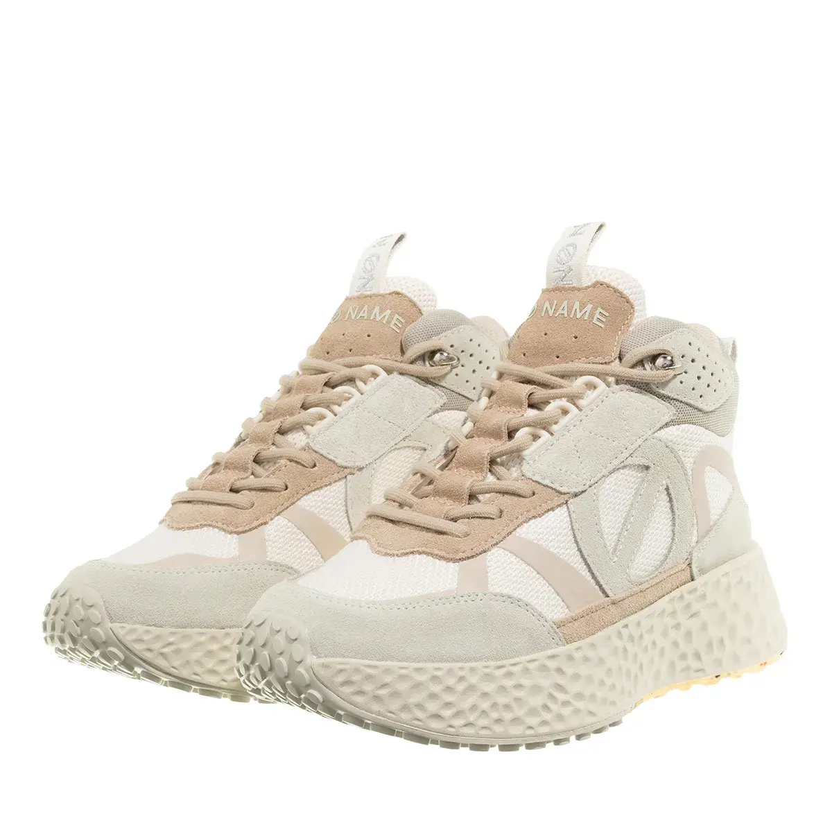 Beige High-Top Mode-Sneakers