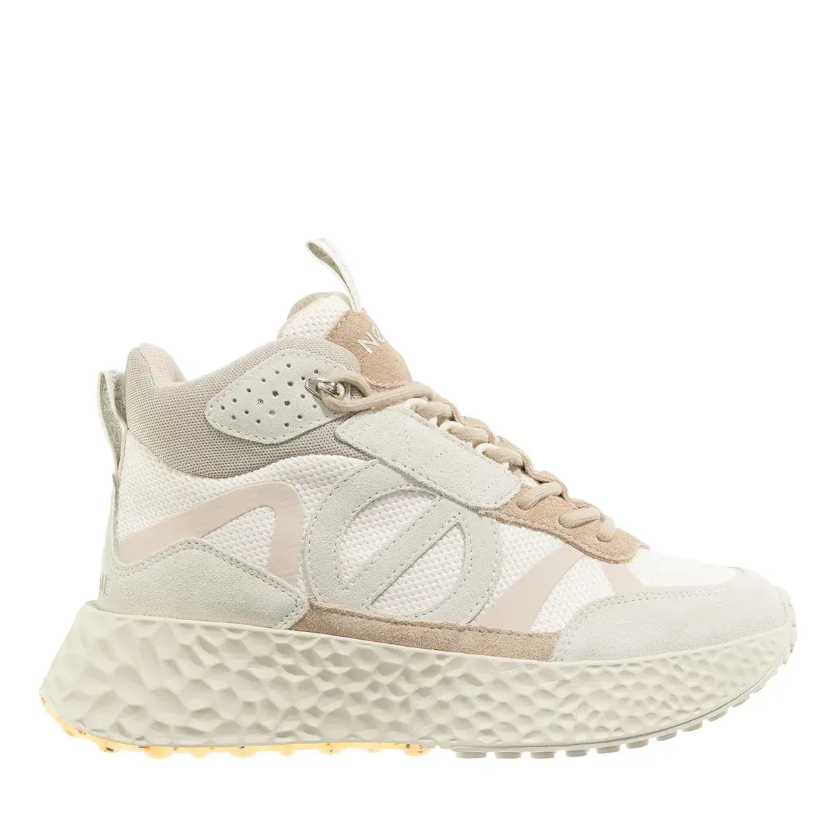 Beige High-Top Mode-Sneakers