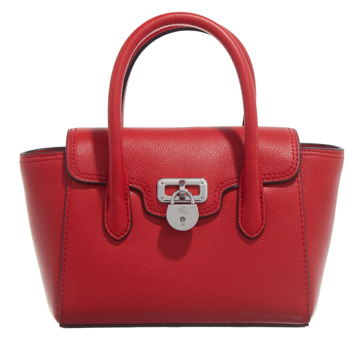 Strukturierte Ledertasche mit Griff