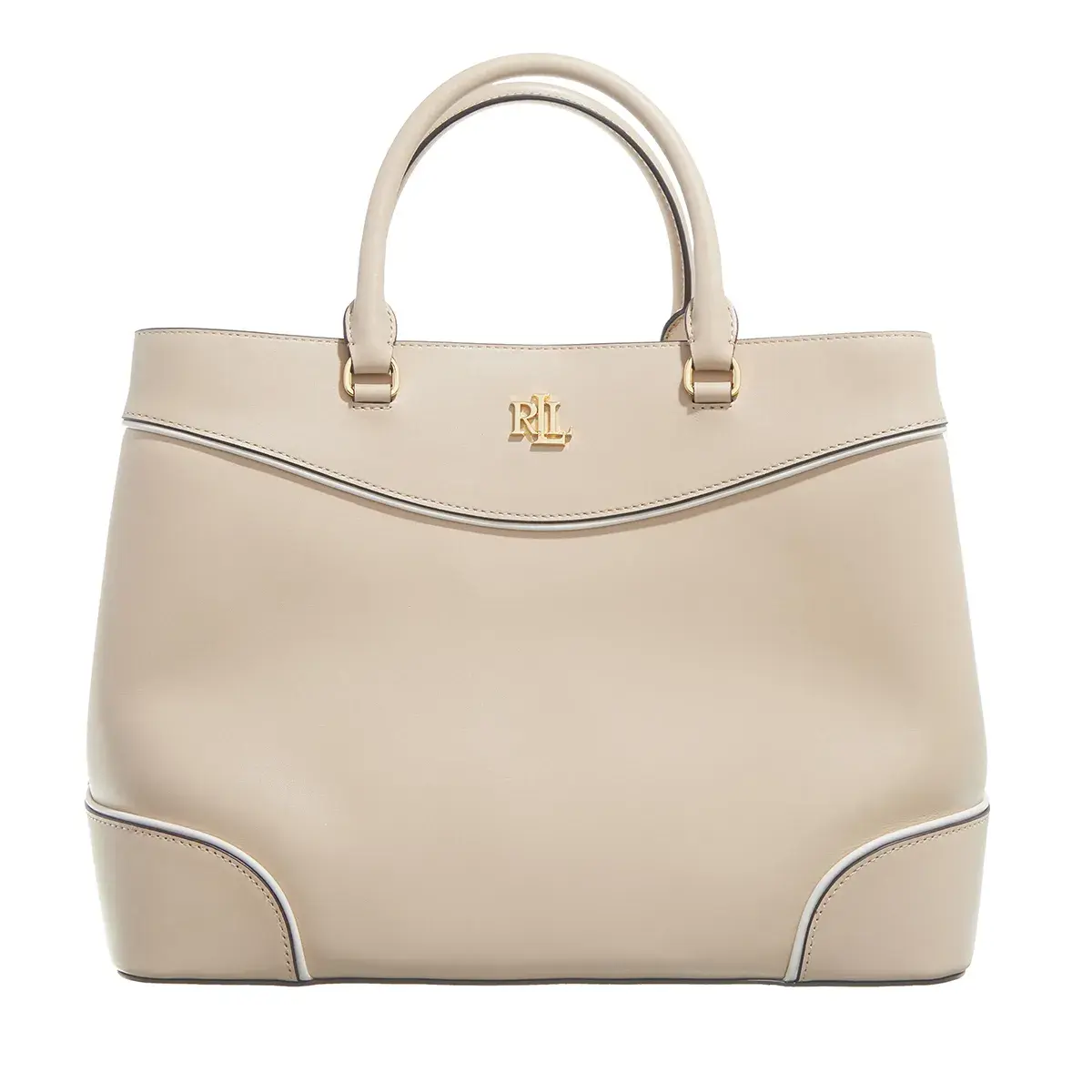 Strukturierte Ledertasche mit Henkeln