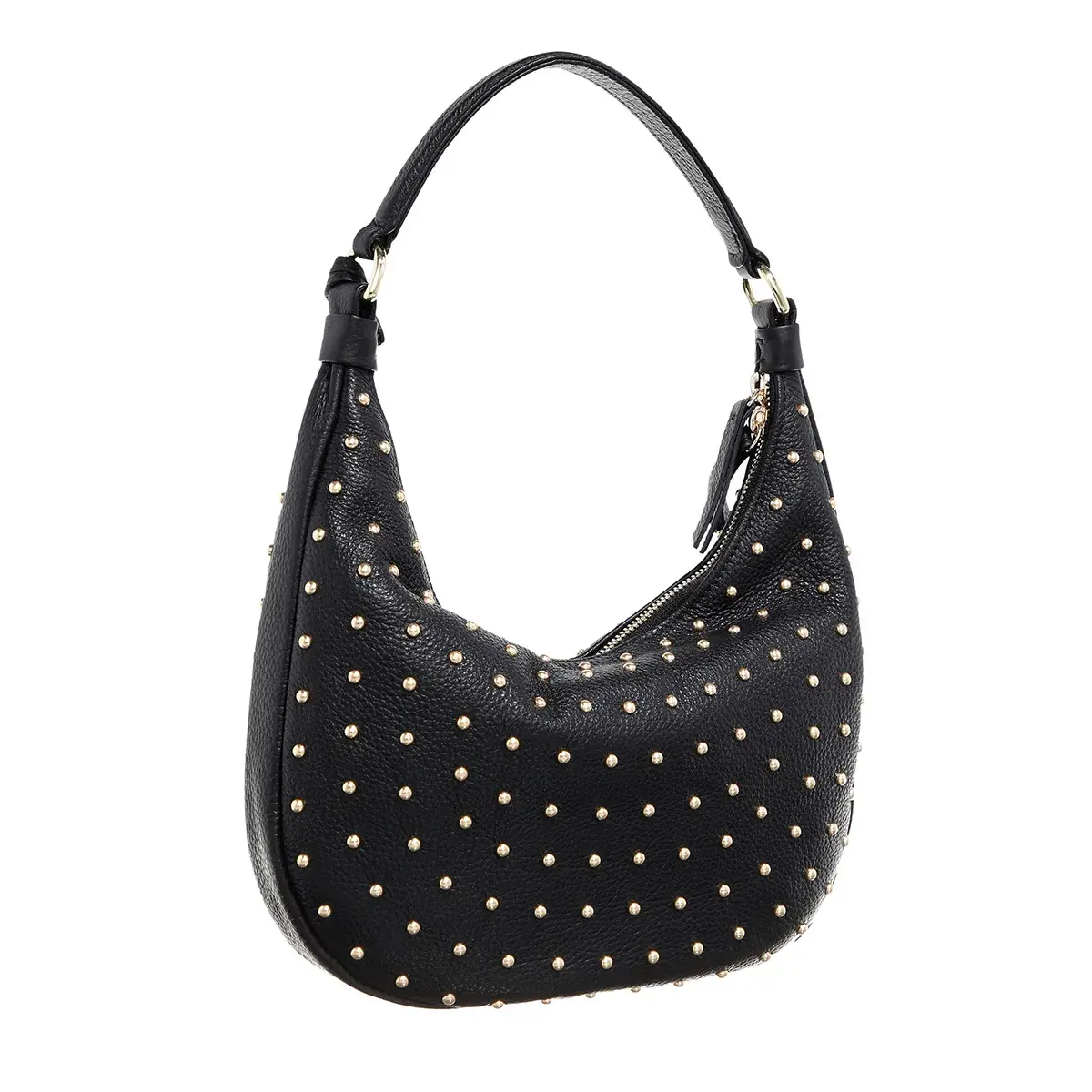 Hobo-Tasche aus Leder mit Nieten