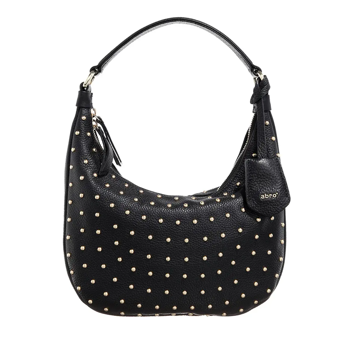 Hobo-Tasche aus Leder mit Nieten