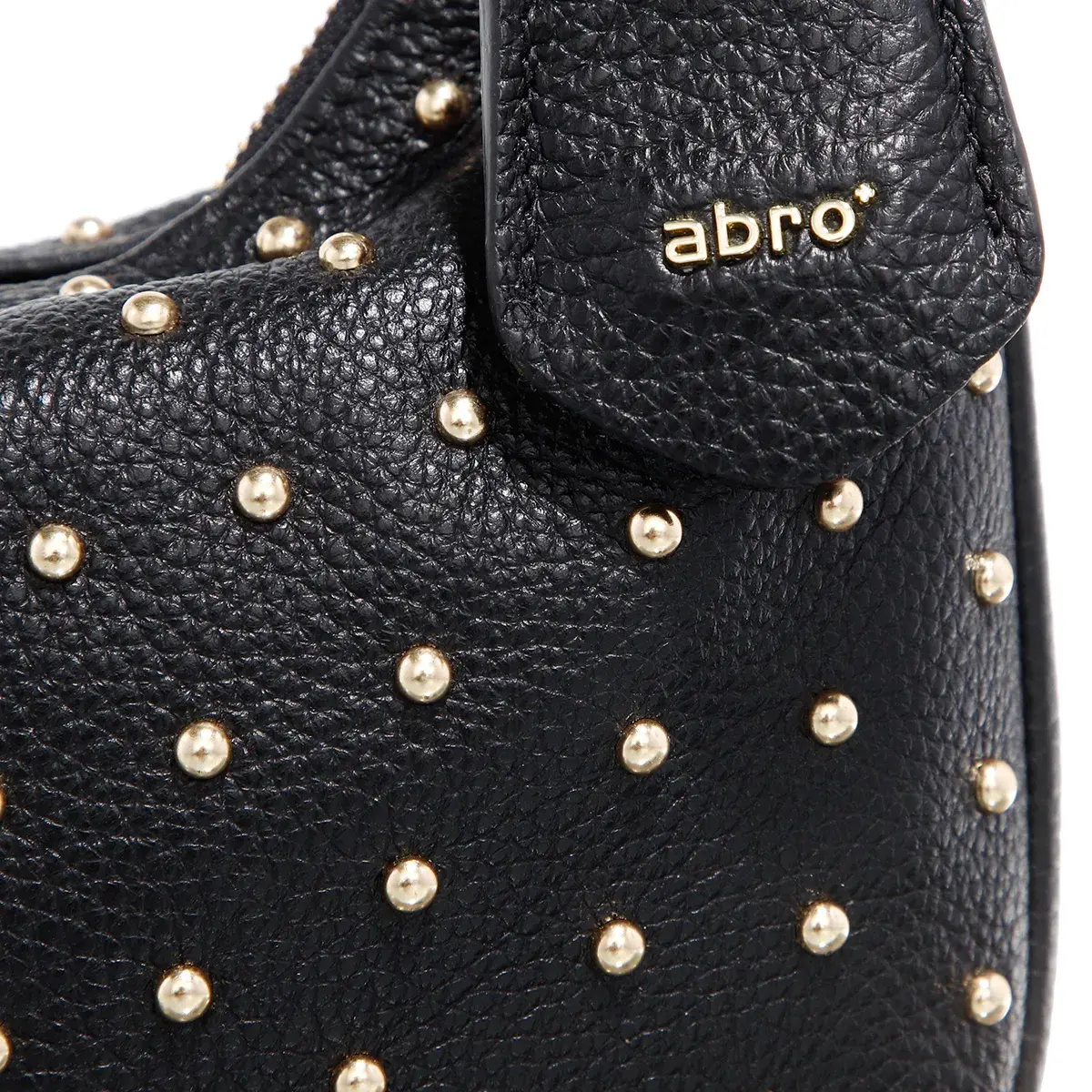 Hobo-Tasche aus Leder mit Nieten
