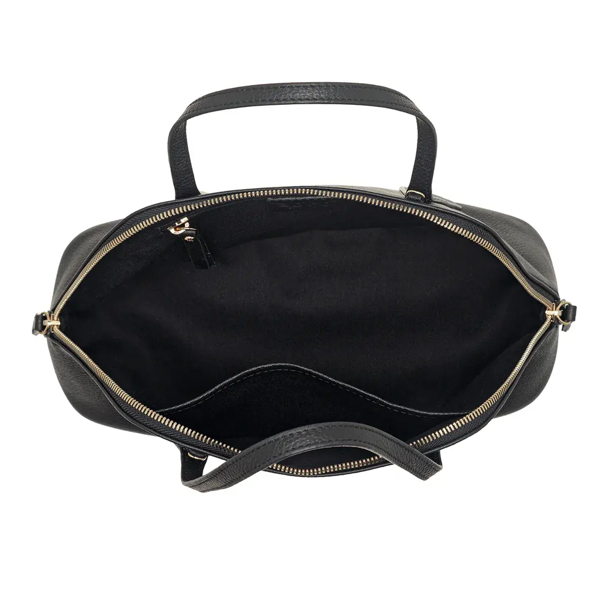 Strukturierte Ledertasche mit Henkel
