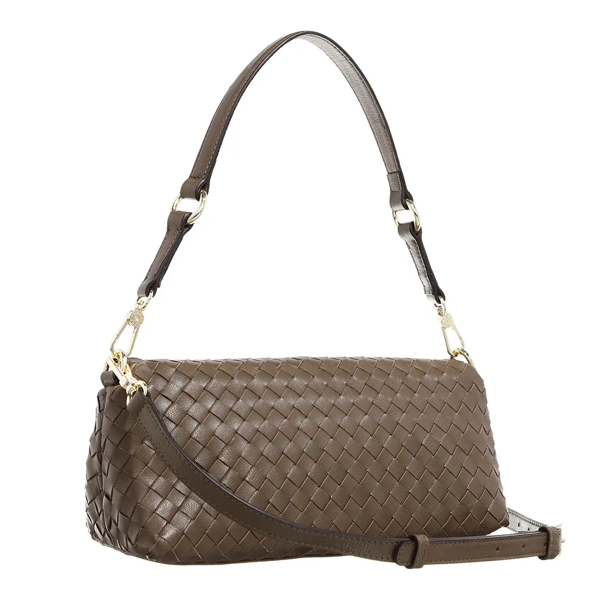 Gewebte Schultertasche aus Leder