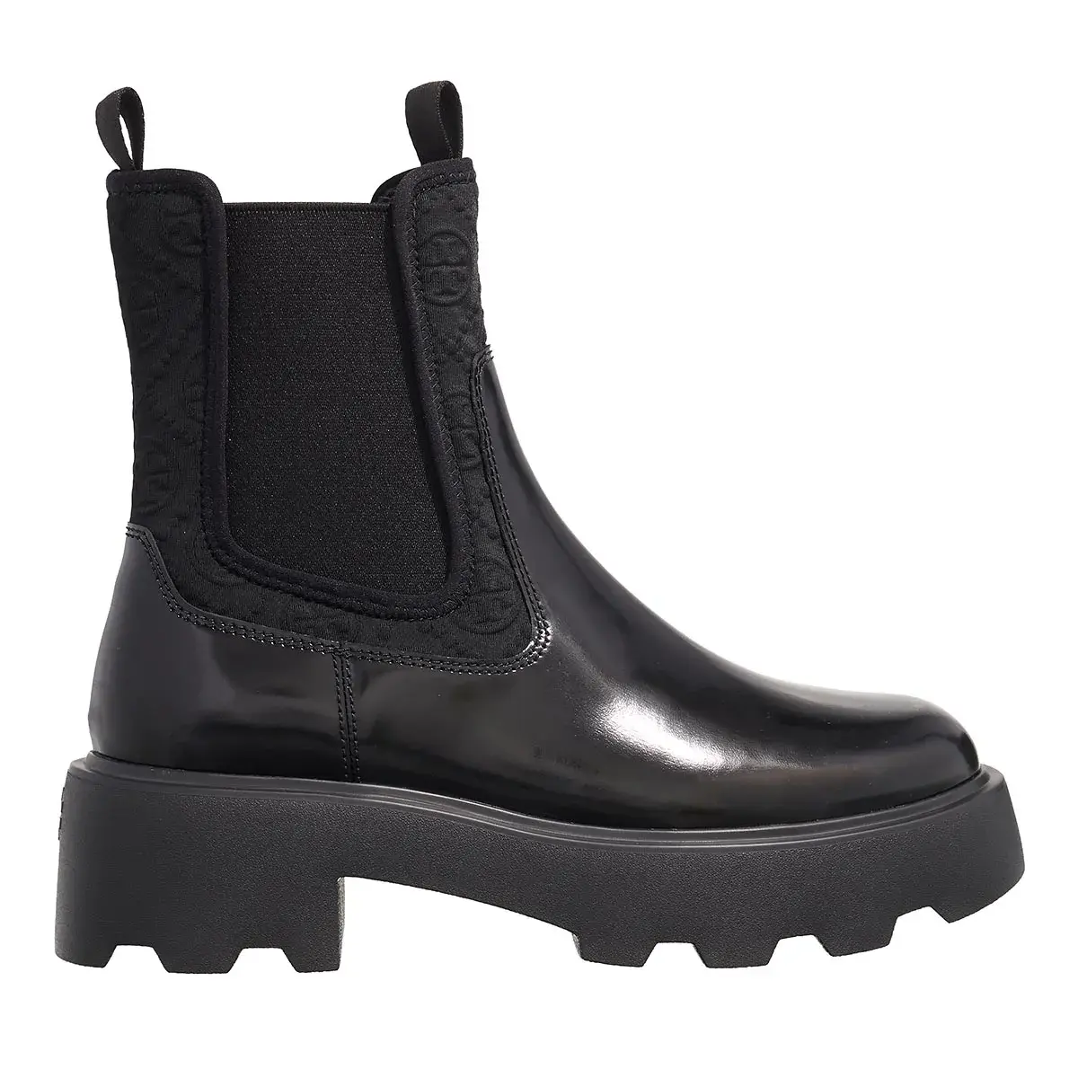 Schwarze Chelsea Boots mit Profilsohle