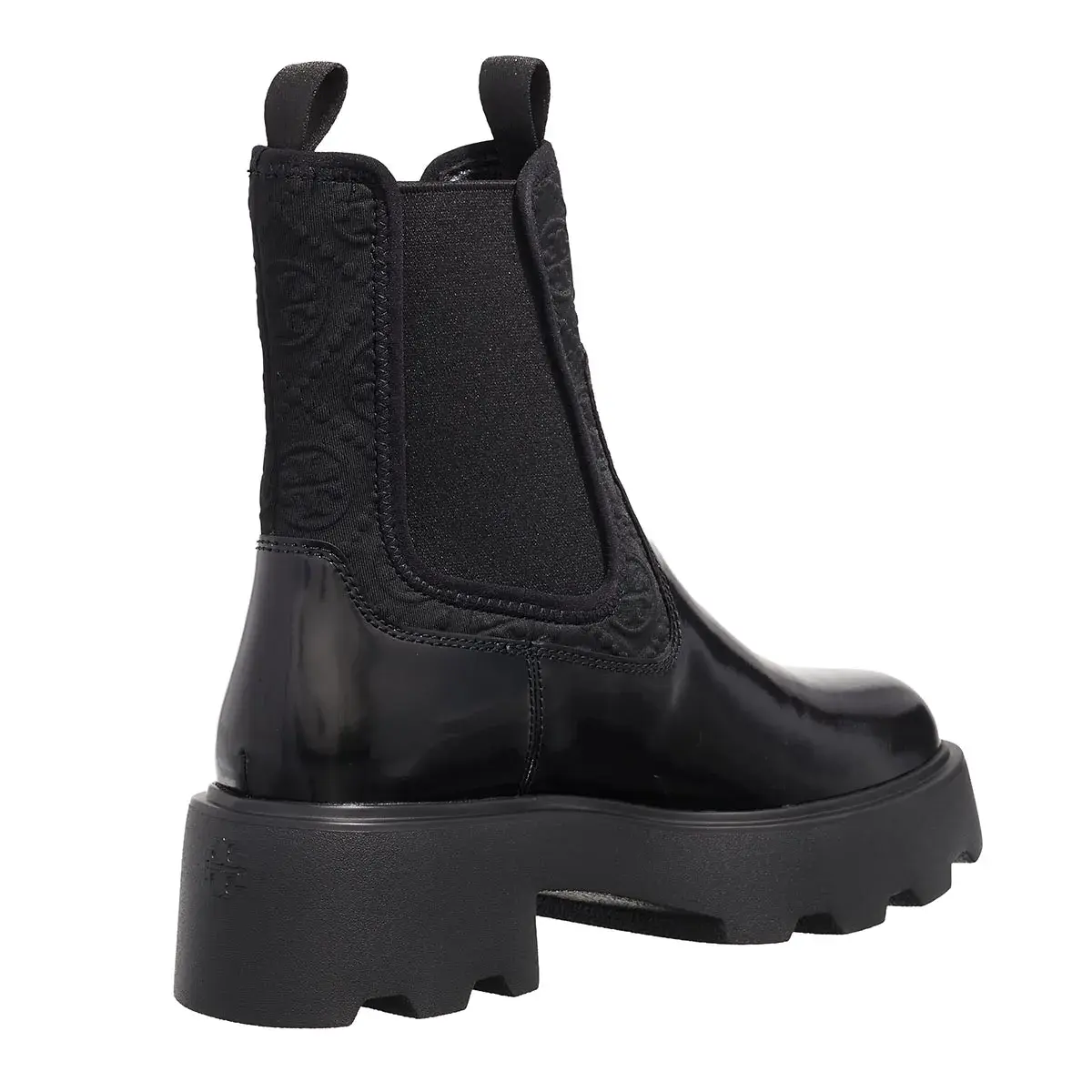 Schwarze Chelsea Boots mit Profilsohle
