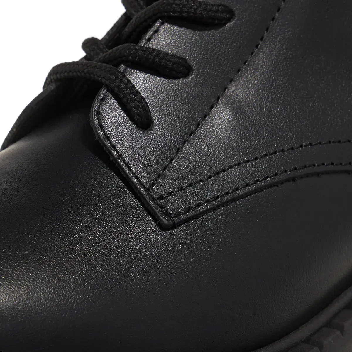 Schwarze Leder-Wadenhohe Schnürstiefel