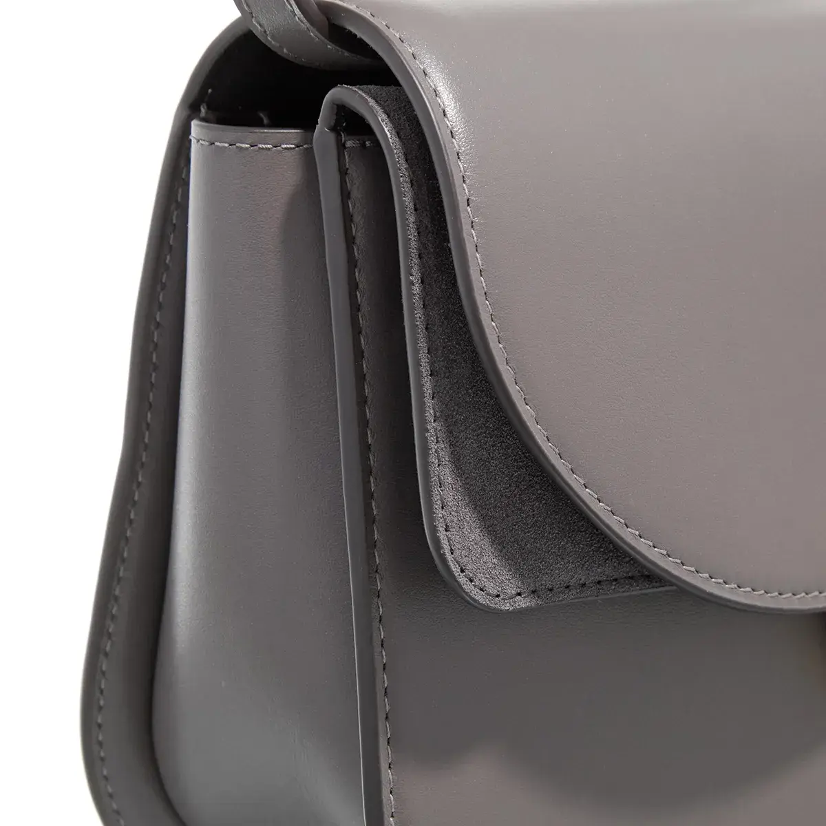 Elegante Leder Umhängetasche mit Wildlederbesatz