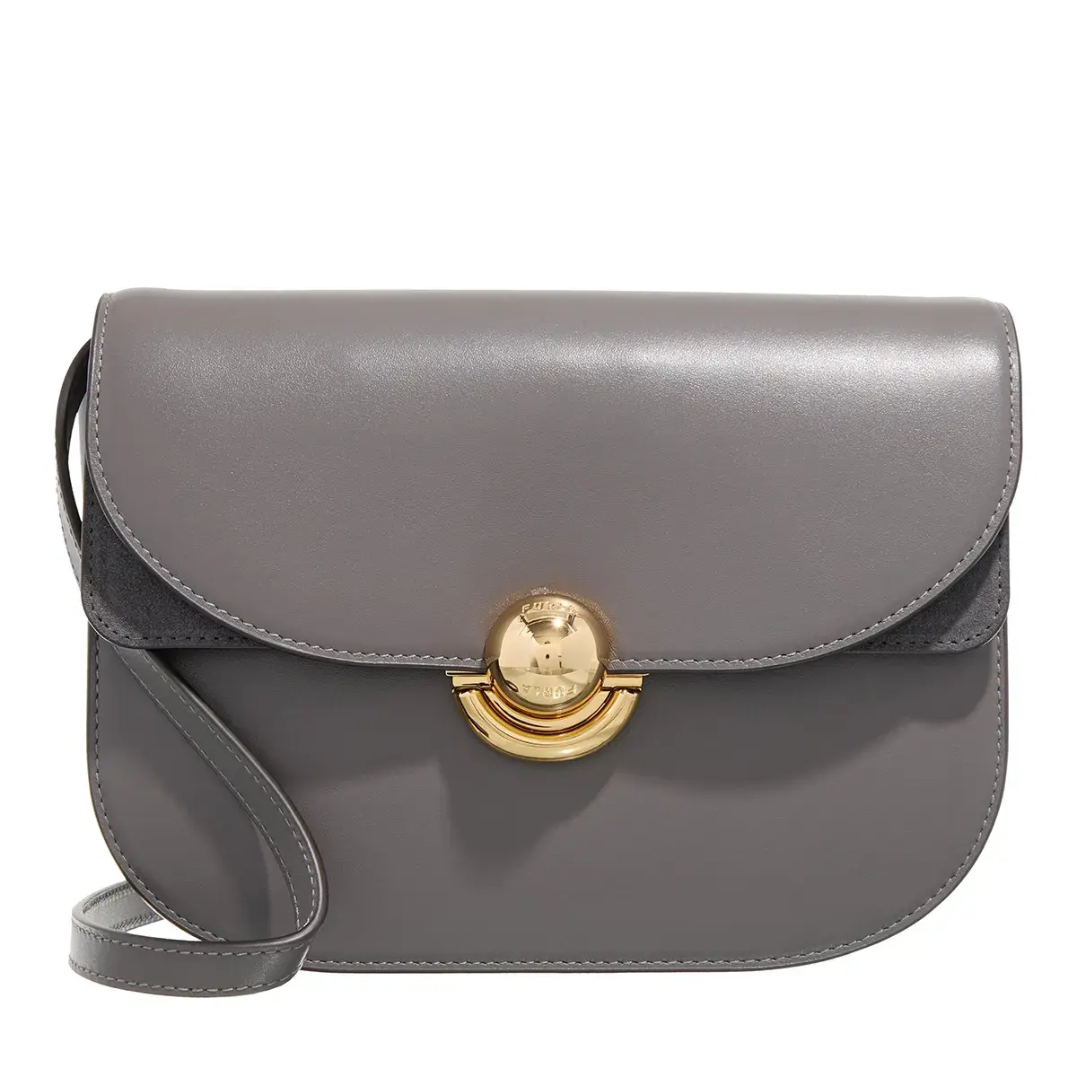 Elegante Leder Umhängetasche mit Wildlederbesatz