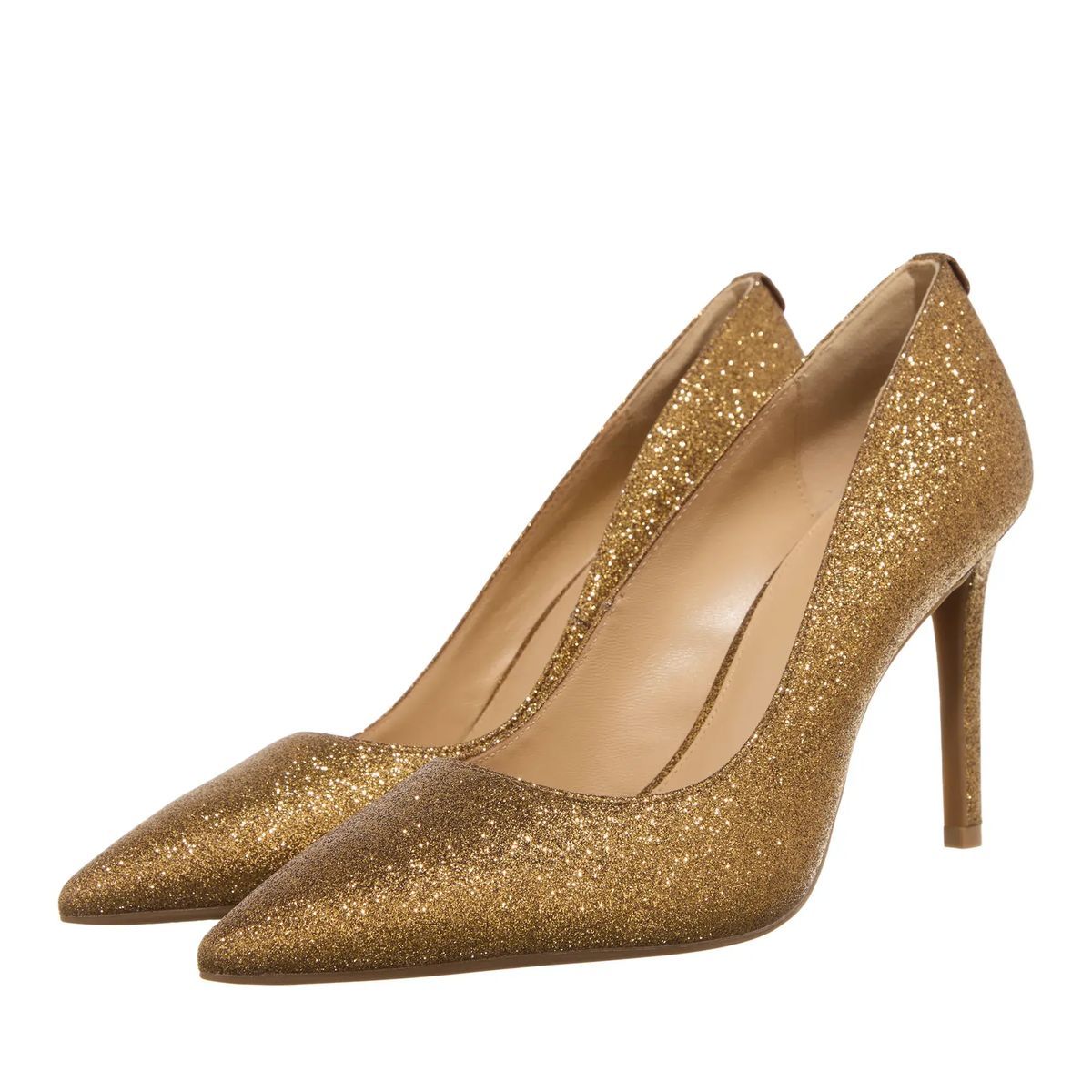 Glitzernde Stiletto Pumps mit spitzer Zehenpartie