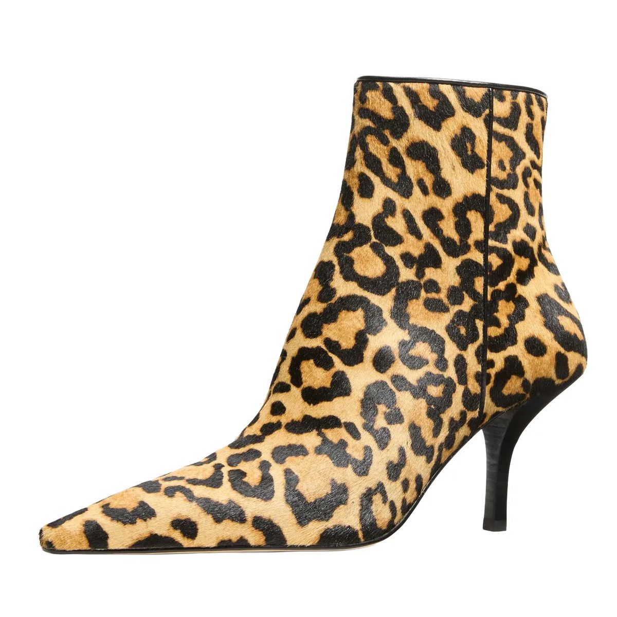 Stiefeletten mit Leopardenmuster und spitzer Zehenpartie