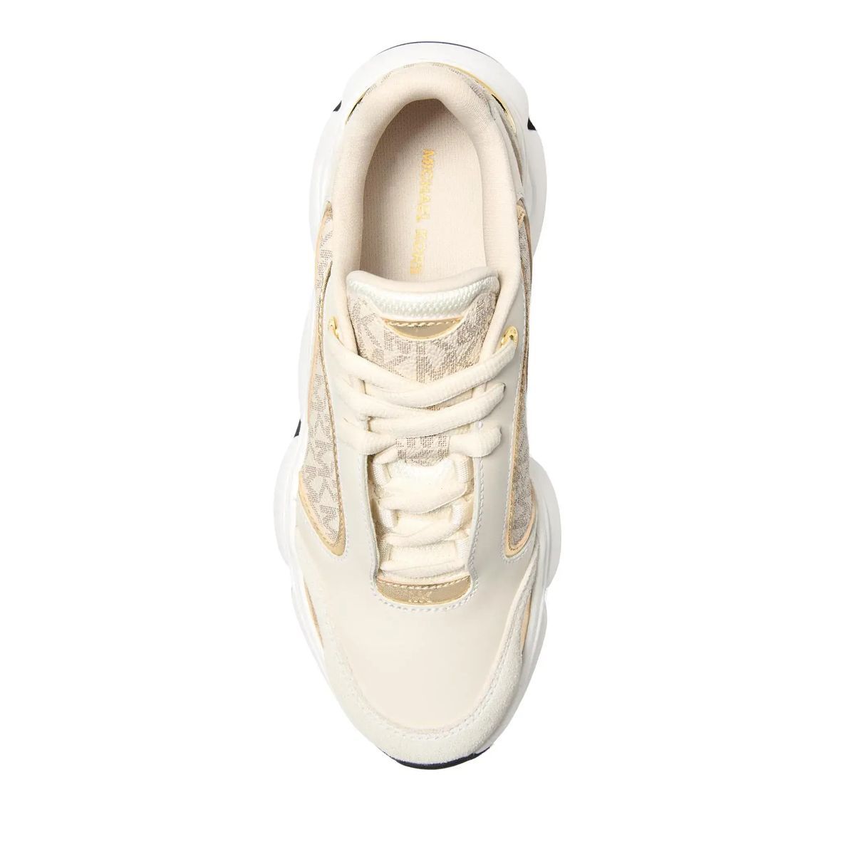 Cremefarbene geprägte Sneaker Renny Trainer