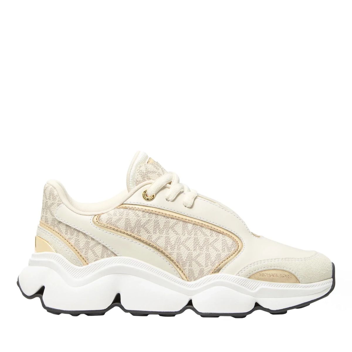 Cremefarbene geprägte Sneaker Renny Trainer