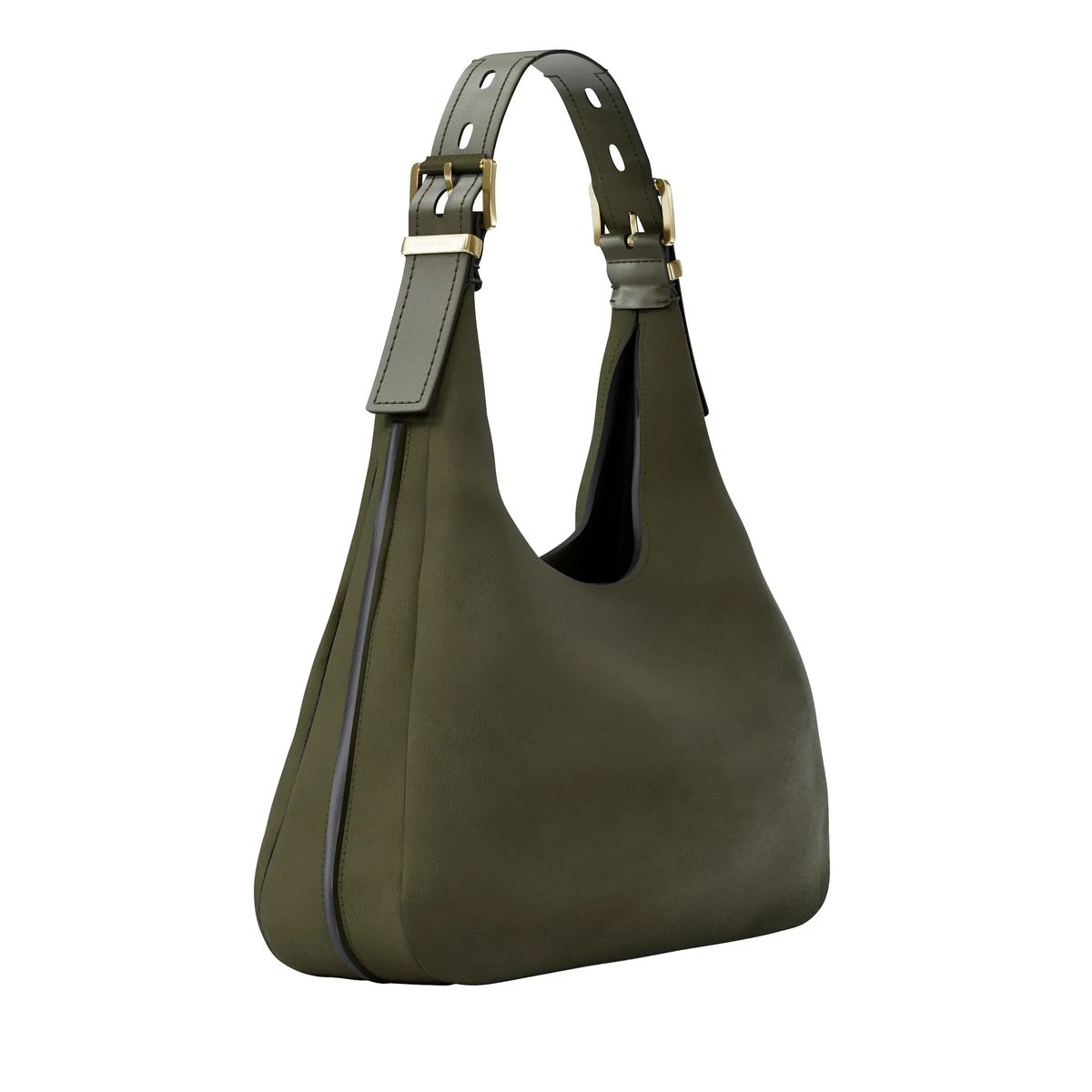 Elegante olivgrüne Hobo-Tasche