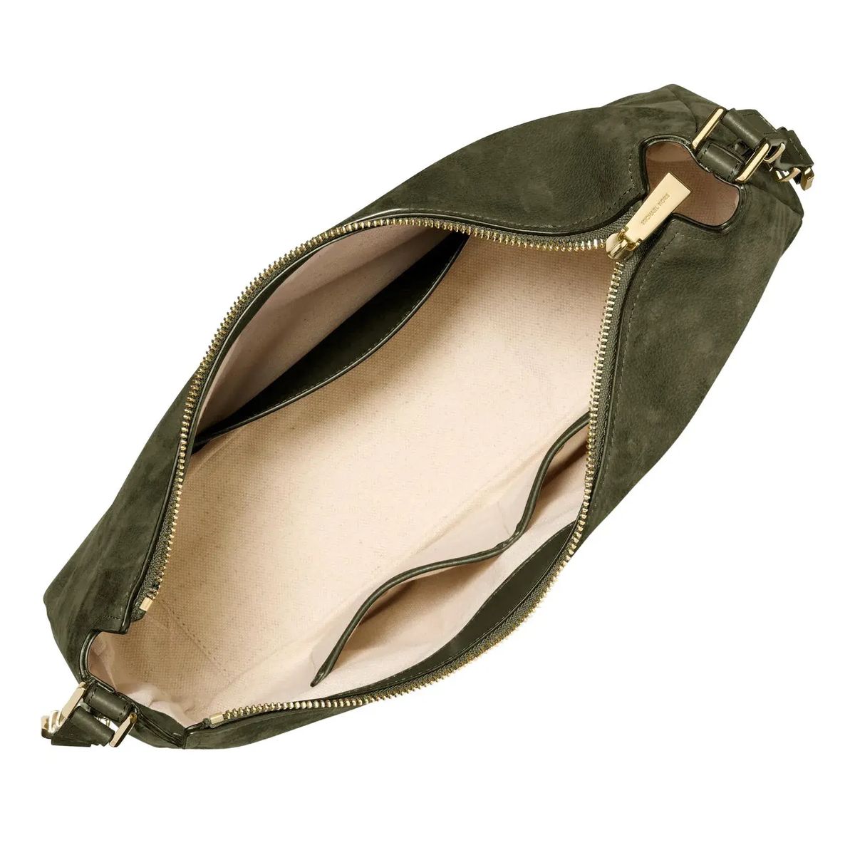 Olivgrüne Wildleder Hobo Schultertasche