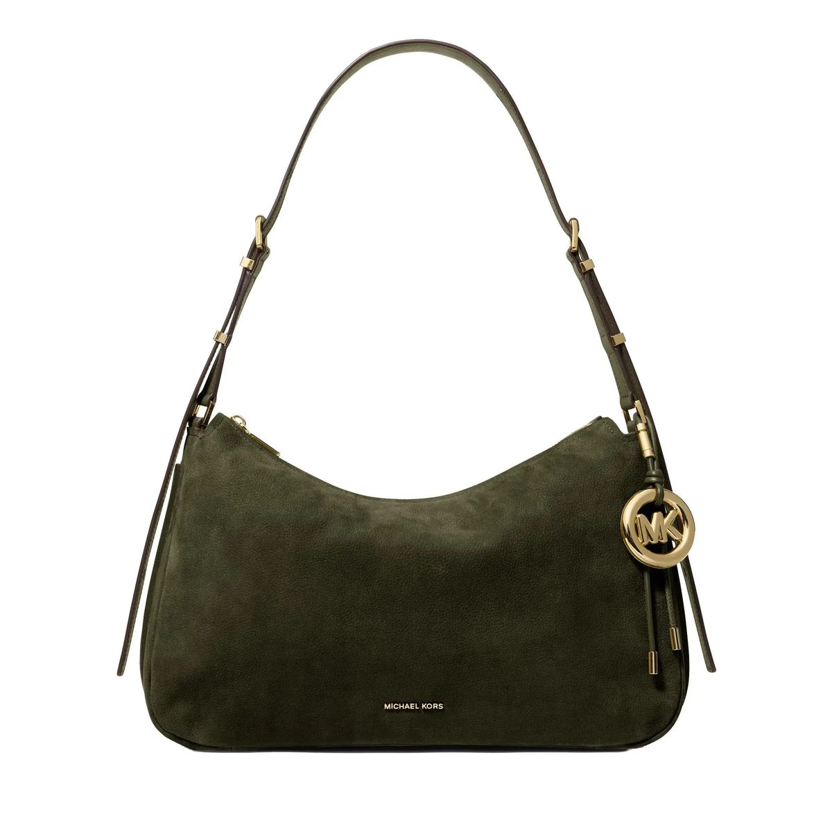 Olivgrüne Wildleder Hobo Schultertasche