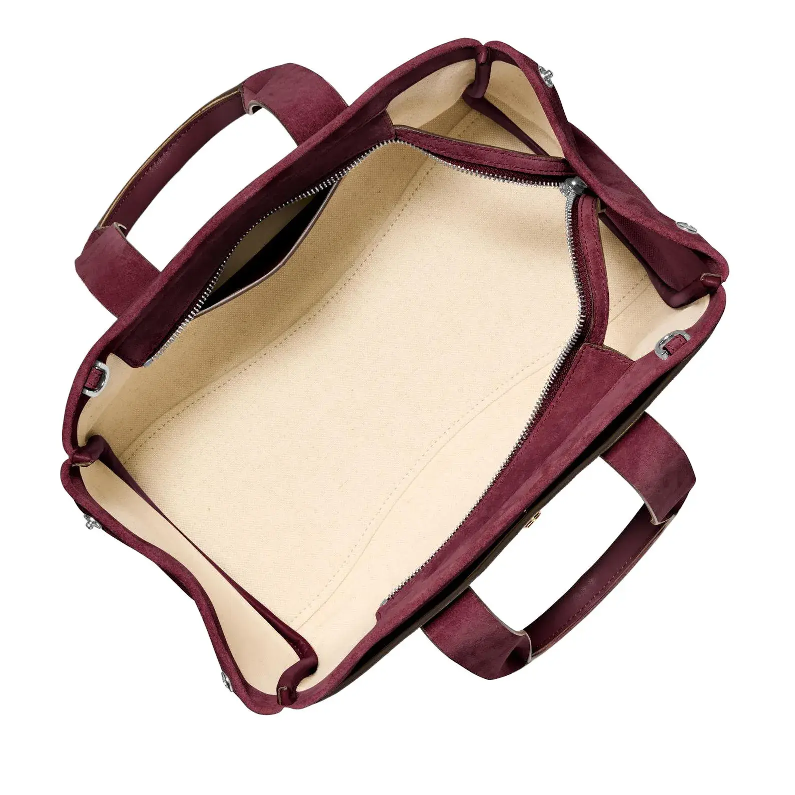 Strukturierte Wildleder Satchel Tasche