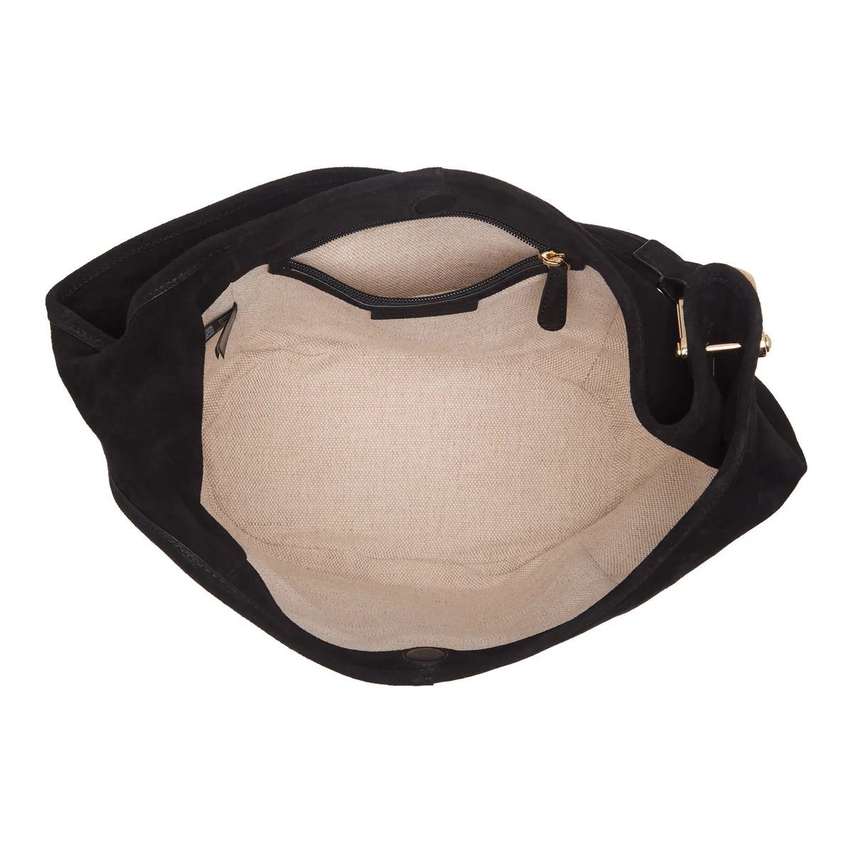Schulter-Hobo-Tasche aus Wildleder